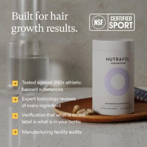 Nutrafol Postpartum Hair Growth Supplements, Clinically Tested for Visibly Thicker Hair and Less Shedding, Breastfeeding-friendly - Image 9