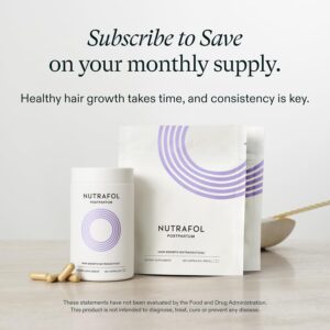 Nutrafol Postpartum Hair Growth Supplements, Clinically Tested for Visibly Thicker Hair and Less Shedding, Breastfeeding-friendly - Image 8