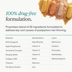 Nutrafol Postpartum Hair Growth Supplements, Clinically Tested for Visibly Thicker Hair and Less Shedding, Breastfeeding-friendly - Image 5